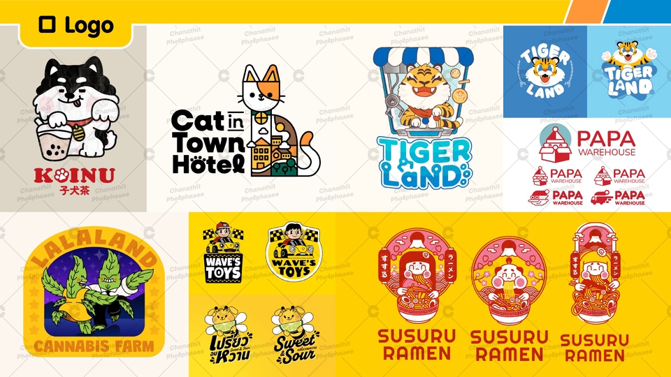 Logo - รับออกแบบ Logo Vector ลายเส้น สไตล์น่ารัก ตามที่ลูกค้าต้องการจ้า - 1