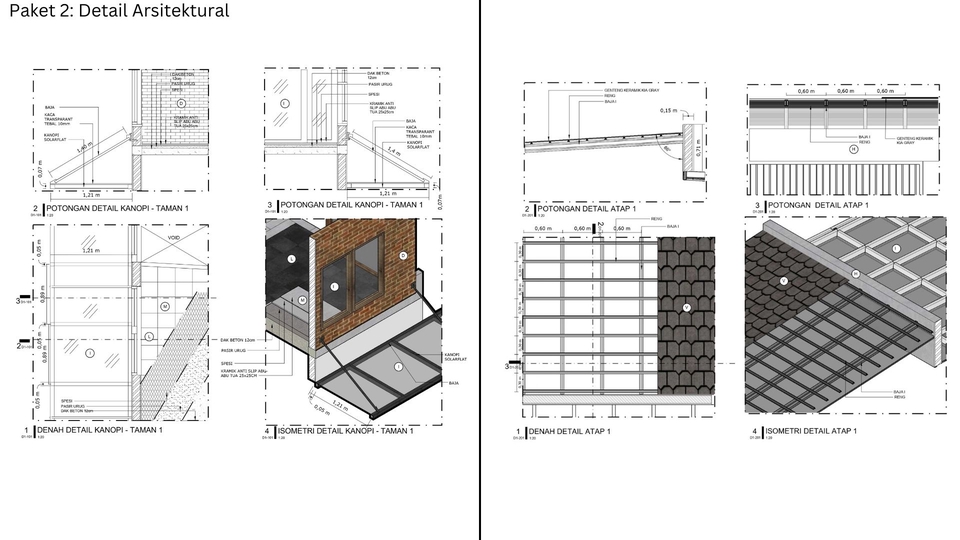 CAD Drawing - Gambar Kerja 2D AutoCad (As Built Drawing) dan Detail Arsitektural - 8