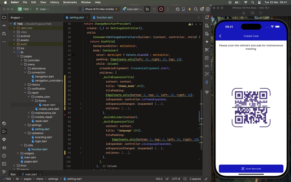 Jasa pembuatan website toko online dengan kode QR untuk pelacakan pemeliharaan.