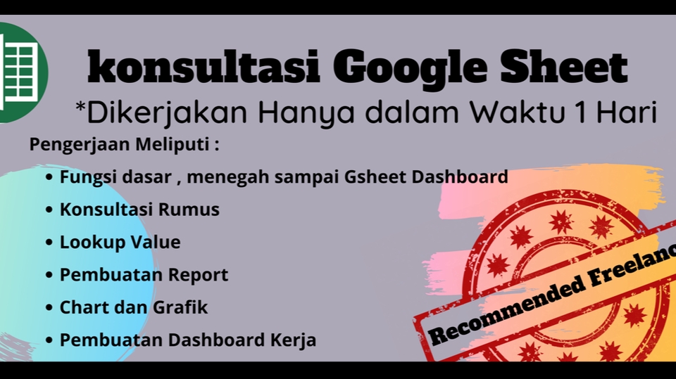 Jasa Lainnya - Konsultasi dan Pengerjaan Google Sheet - 1