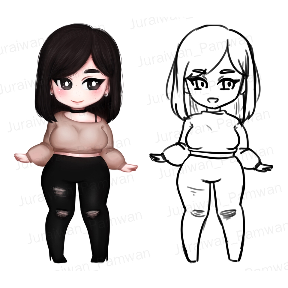 วาดภาพการ์ตูน - ♥ วาดและออกแบบ Charactor ตัวการ์ตูน วัยรุ่นหมาป่าเดียวดาย อย่าทำให้เลาโกด เขี้ยวจะงอก ตาจะแดง - 3