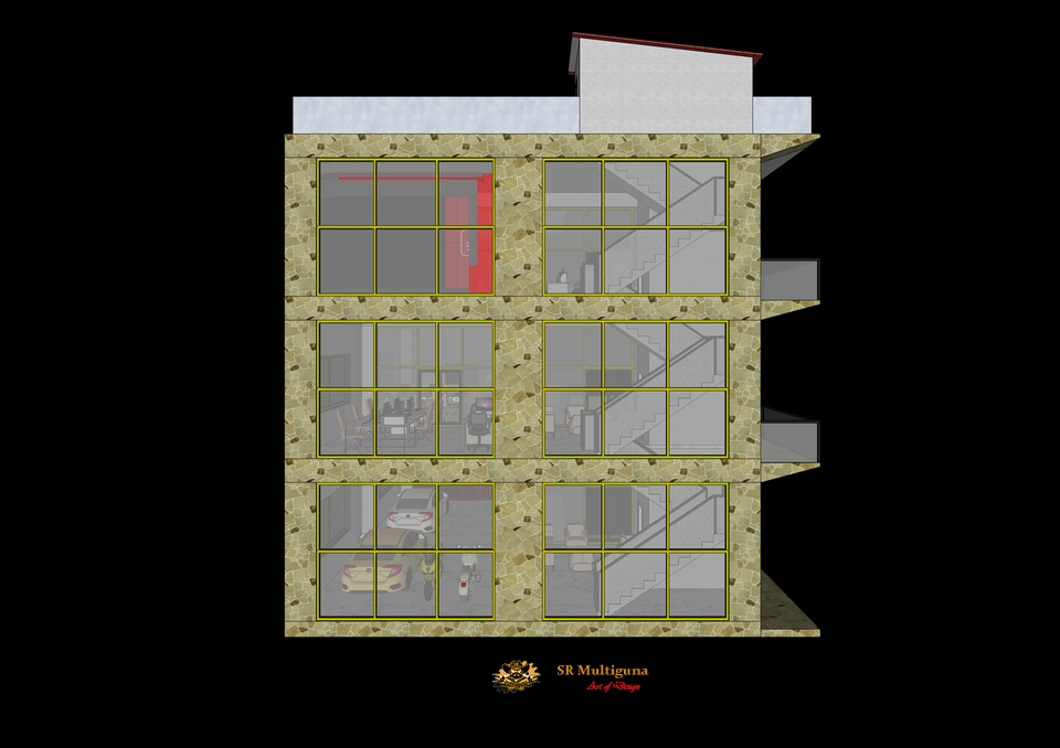 Jasa drafter arsitek autocad murah, gambar desain bangunan 3D.