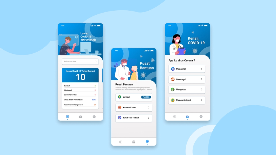 Desain UI UX Aplikasi Mobile untuk Layanan Informasi dan Pencegahan Covid-19
