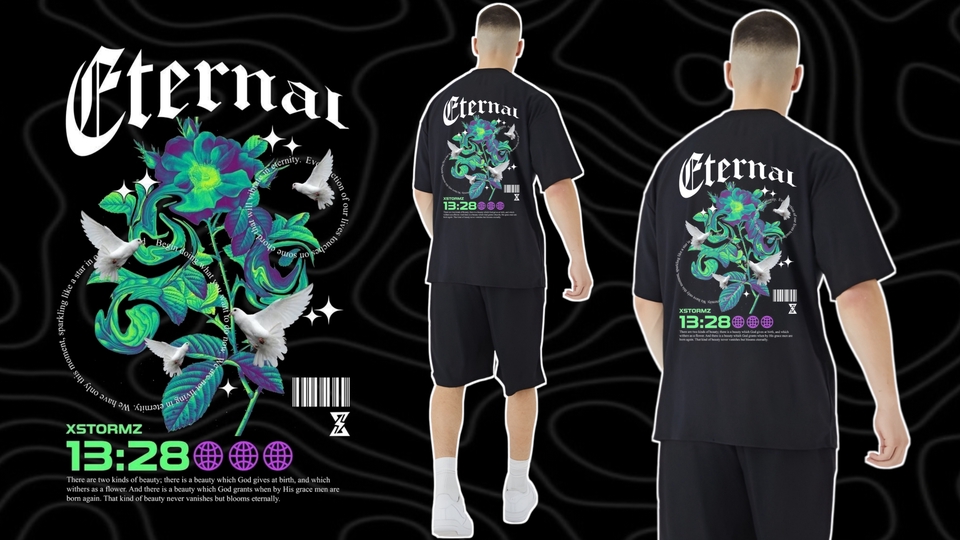 รับออกแบบเสื้อผ้า แฟชั่น ออกแบบเสื้อยืด ลายดอกไม้ ลายนก ปักบนเสื้อ