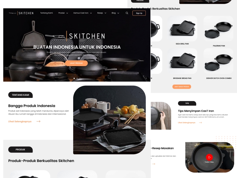 UI & UX Design - Skitchen Landing Page - 2