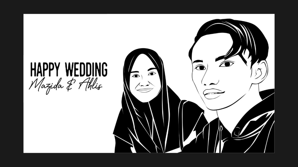 Gambar Potret - Line Art Vector - 5