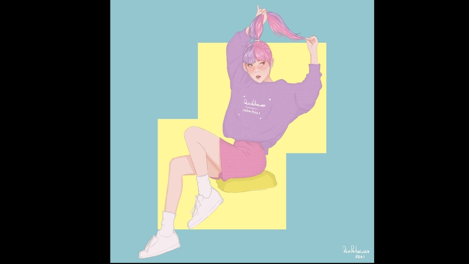 วาดภาพเหมือน Portrait - วาดรูปสไตร์เกาหลี - 5