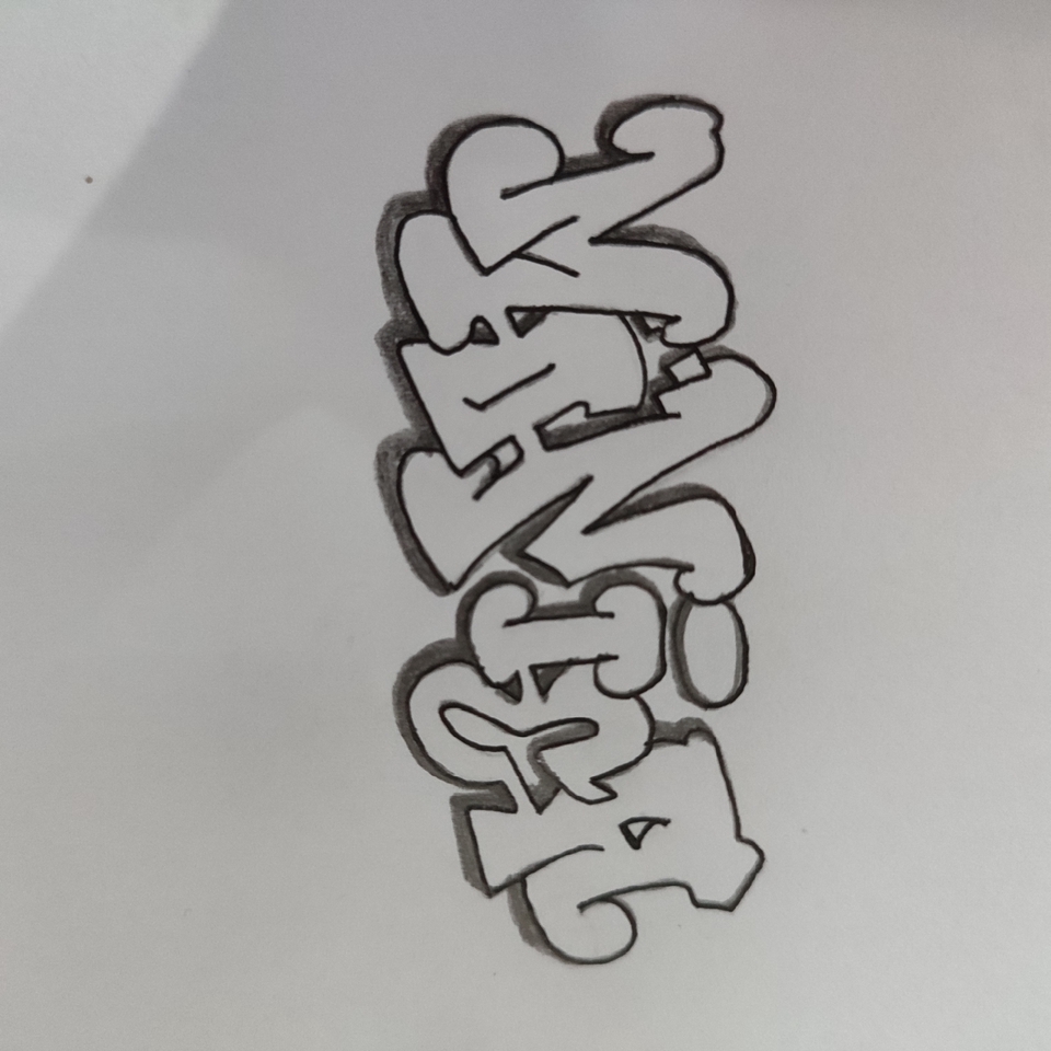 Gambar dan Ilustrasi - menggambar doodle uk.A6,menggambar grafity nama - 2