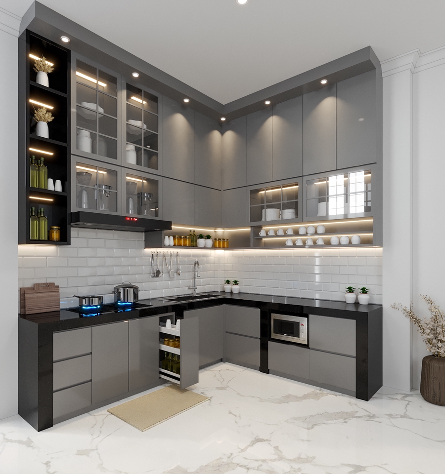 3D & Perspektif - DESAIN 3D KITCHEN SET KUALITAS HD RENDER - 14