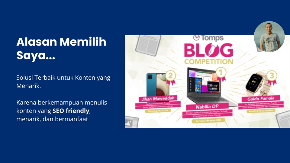 Jasa penulis artikel freelance, content writer profesional untuk membuat konten SEO friendly, menarik, dan bermanfaat.