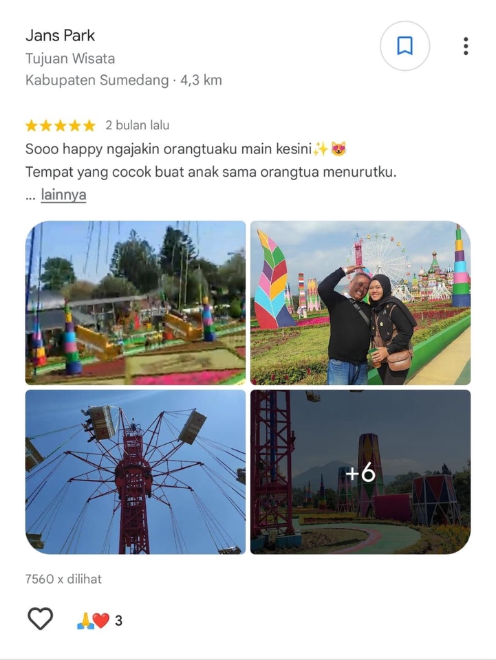Jasa review tempat wisata di Jans Park Sumedang