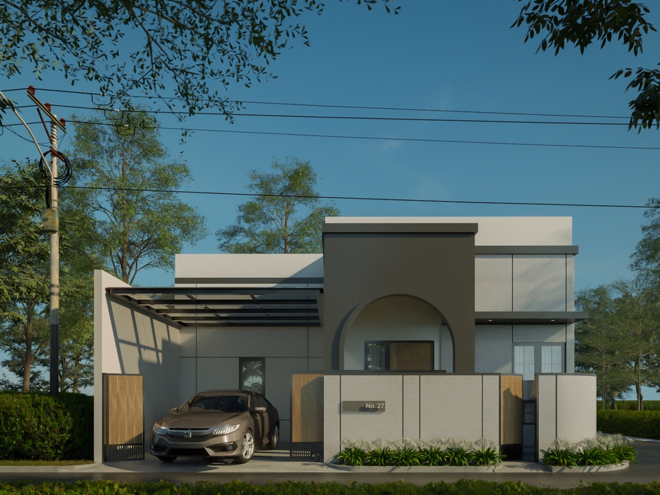 3D & Perspektif - Visualisasi Eksterior Arsitektur Realistis - 4