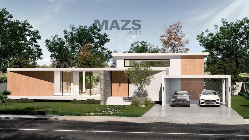 3D Perspective - รับขึ้น 3D model render exterior/interior และลงสี plan - 15