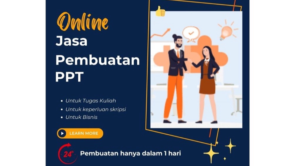 Jasa Pembuatan Presentasi / Desain PowerPoint - Jasa Pembuatan PPT 24 Jam (ONE DAY SERVICE)