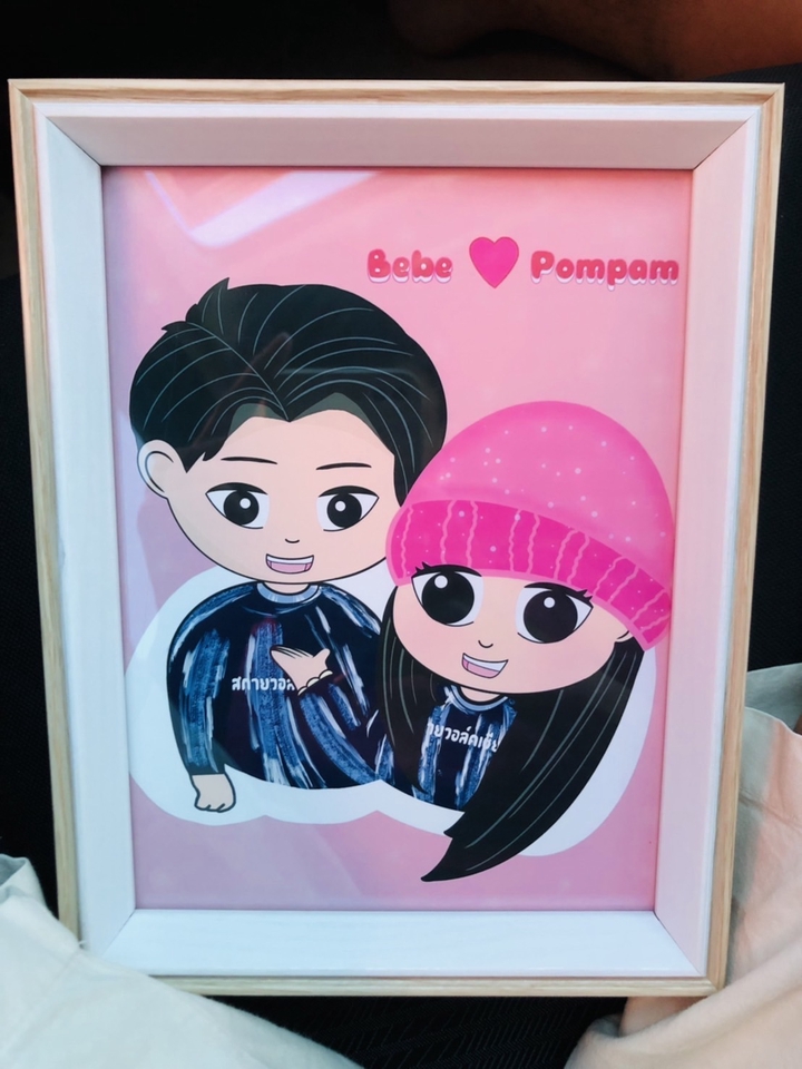 วาดภาพการ์ตูน - รับวาดรูปการ์ตูนแนวน่ารักๆใส่กรอบ เป็นของขวัญที่ระลึก - 4