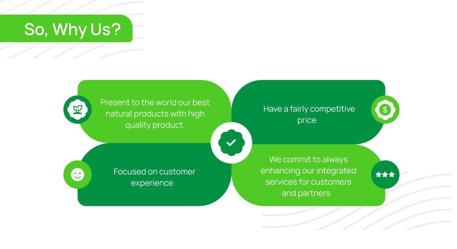 Jasa pembuatan presentasi powerpoint dengan desain slide yang menarik dan profesional.