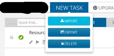 Jasa input data online: pilihan untuk mengimpor, mengekspor, dan menghapus data