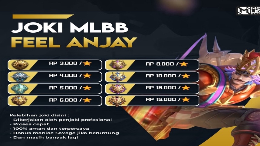 Jasa Joki dan Partner Games Online - JASA JOKI AKUN MOBILE LEGENDS 100% WS, FREE REQUEST HERO DAN TERPERCAYA!!!