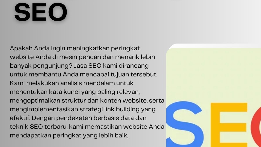 Jasa SEO Profesional, Terpercaya, dan Berkualitas - Jasa SEO Murah, Hasil Maksimal, Optimasi Website Anda Sekarang!