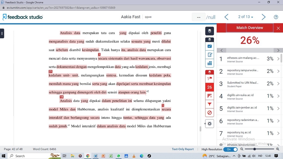 Proofreading - Jasa Cek Turnitin untuk keperluan tugas kuliah, sempro, sidang, dll - 1