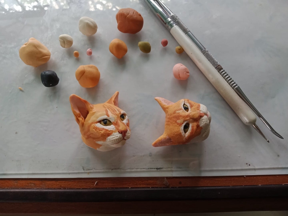 รับทำของขวัญวันเกิด ปั้นตุ๊กตาแมว ดินน้ำมัน