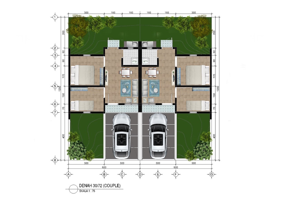 CAD Drawing - Desain Kawasan (Perumahan, Ruang Terbuka, Fasilitas Umum) 2D/3D, RAB, Building dan Landscape - 2