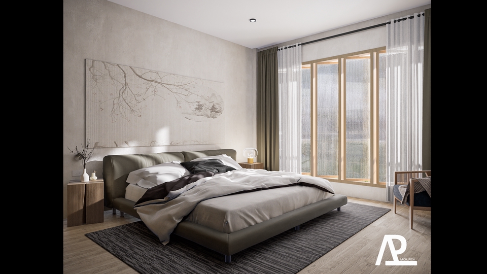 ออกแบบตกแต่งภายในและภายนอก - 3D Perspective Render Interior I Intrerior Design - 1