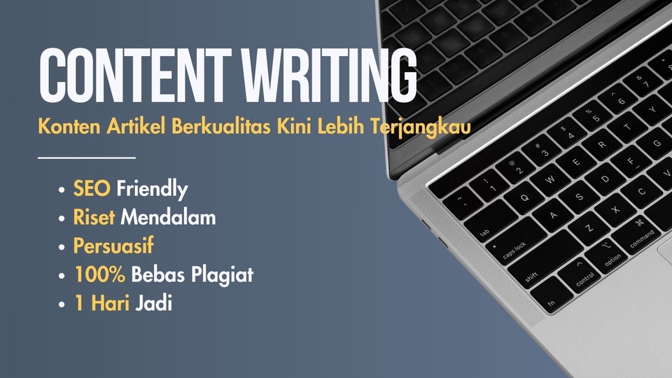 Penulisan Konten - Jasa Penulisan Artikel, Content Writing, dan Blog 1 Hari Jadi - 1