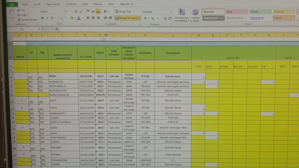 Jasa entry data online excel untuk meringkas data dan masukkan data secara manual.