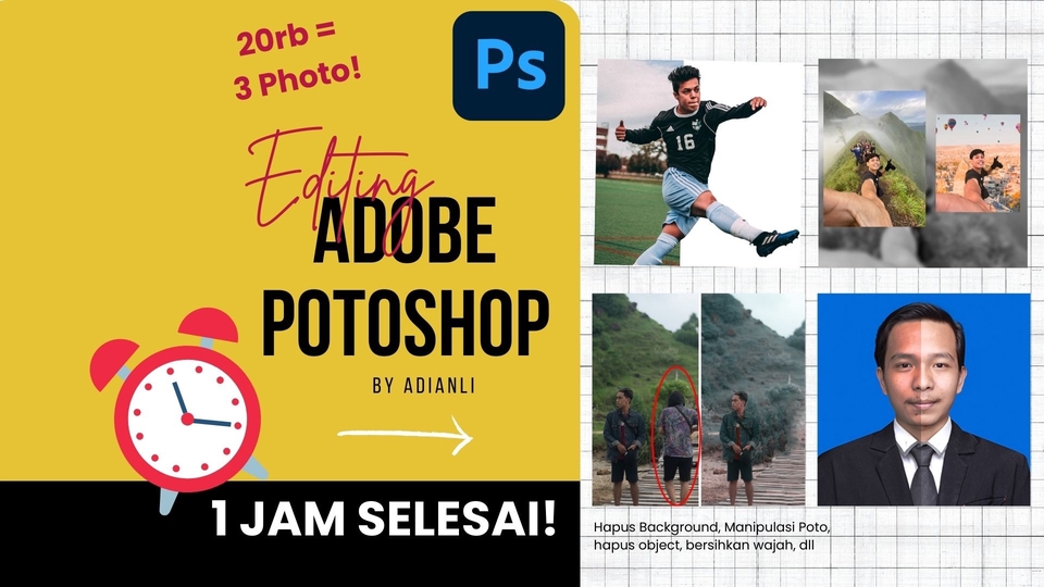 Edit Gambar & Photoshop - Editing Photo Profesional 1 JAM SELESAI!! - 1