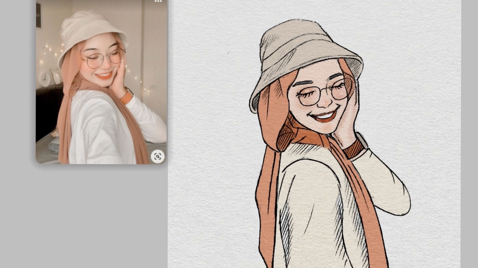 Gambar dan Ilustrasi - Ilustrasi wajah dengan Cartoon Style - 1
