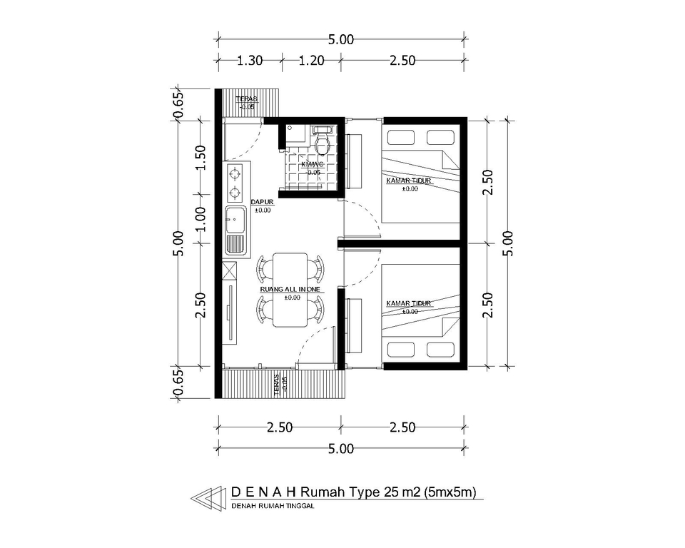 CAD Drawing - Jasa Gambar denah rumah 2D harga per rumah - Sehari bisa jadi - 10