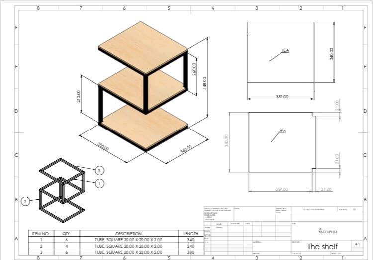 ทำโมเดล 3D - 2D&3D model Drawing - 13