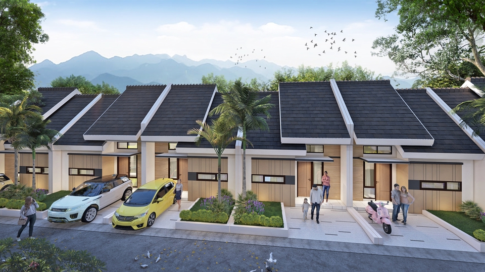 Jasa Desain Eksterior 3D Rumah Minimalis Modern, Render 3D Desain Rumah Mewah