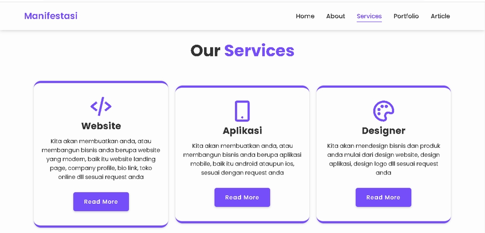 Web Development - Pembuatan website menggunakan laravel, HTML, php, css, javascript bootstrap - 6