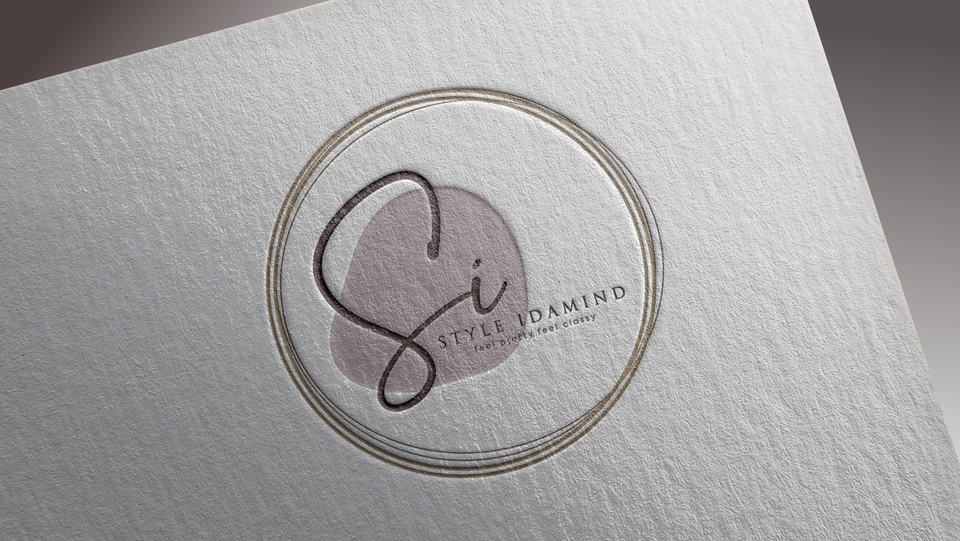 Logo desain kreatif dengan nama Si Style Idamind, cocok untuk bisnis di bidang fashion, desain, dan lifestyle.