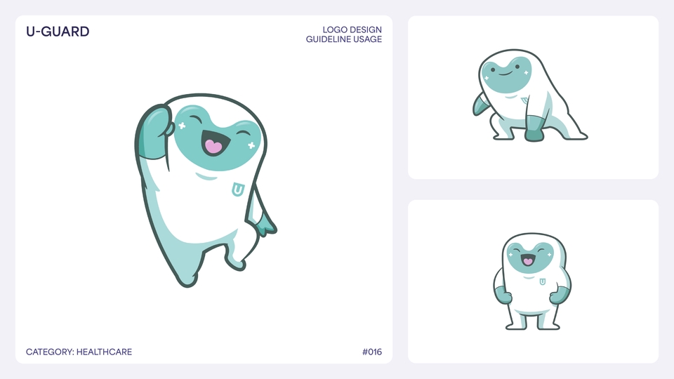 ออกแบบตัวการ์ตูน คาแรคเตอร์ สไตล์น่ารัก สีฟ้า ขาว เหมาะสำหรับใช้เป็นมาสคอต