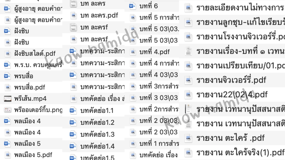 รับพิมพ์งาน รับคีย์ข้อมูล รับทำรายงานเอกสารภาษาไทย บริการแปลงไฟล์ PDF