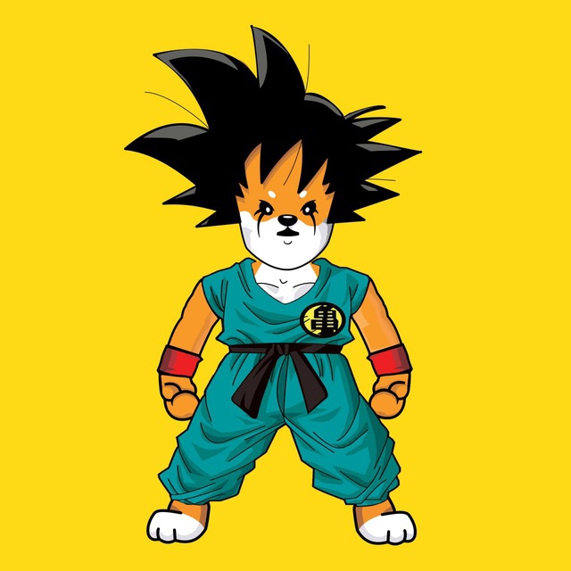 Desain karakter kartun anime pria berambut hitam dengan seragam oranye dan biru