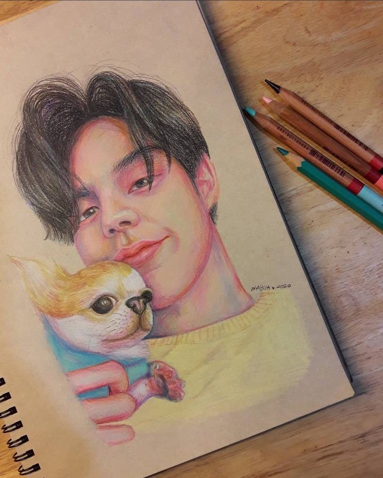วาดภาพเหมือน Portrait - รับวาดภาพคนเหมือน สีน้ำ สีไม้ portrait ภาพประกอบ คน สัตว์เลี้ยงดอกไม้ อาหาร หรือวิว - 11
