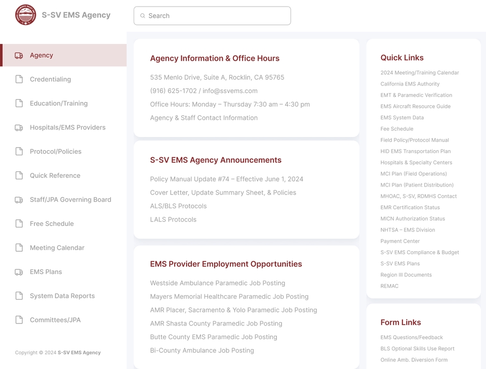 Jasa desain website profesional dan pembuatan web design untuk berbagai kebutuhan, seperti EMS Agency dan layanan kesehatan lainnya.