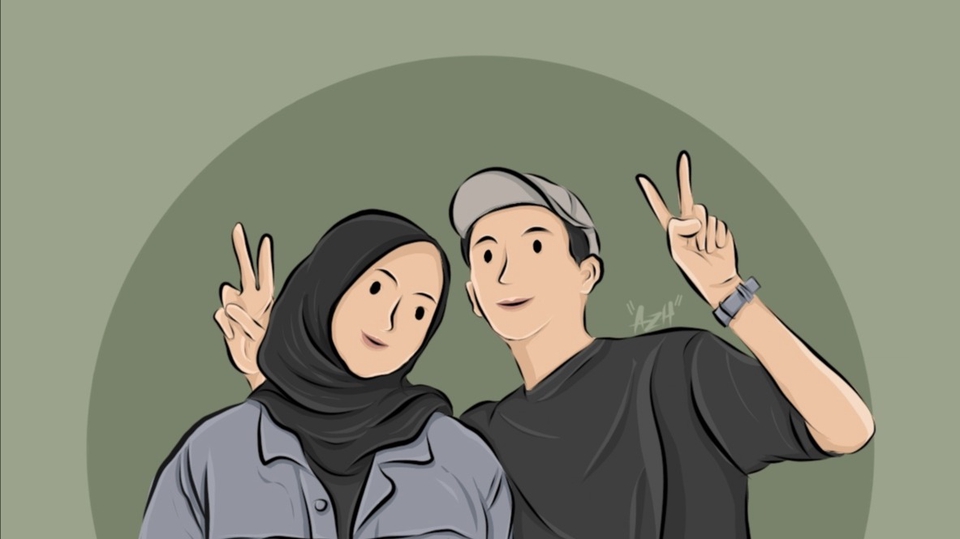 Gambar Potret - VECTOR ART MINIMALIST  - 1