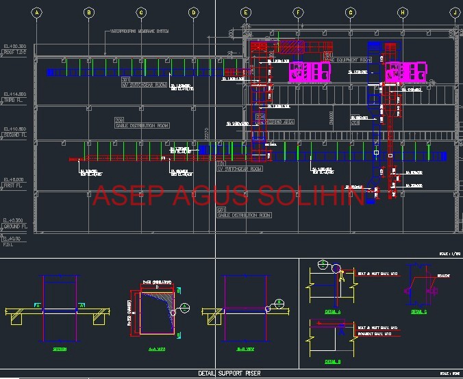 CAD Drawing - Desain HVAC, AC, Chiller, Ventilasi Kitchen - 4