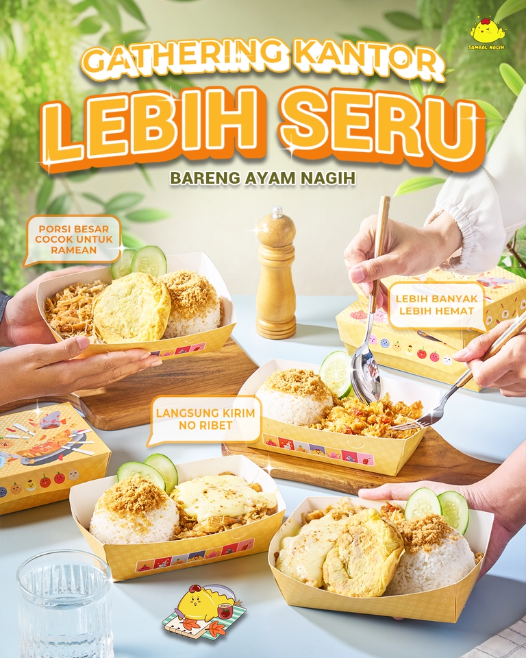 Jasa desain banner Instagram untuk promo ayam nagih.