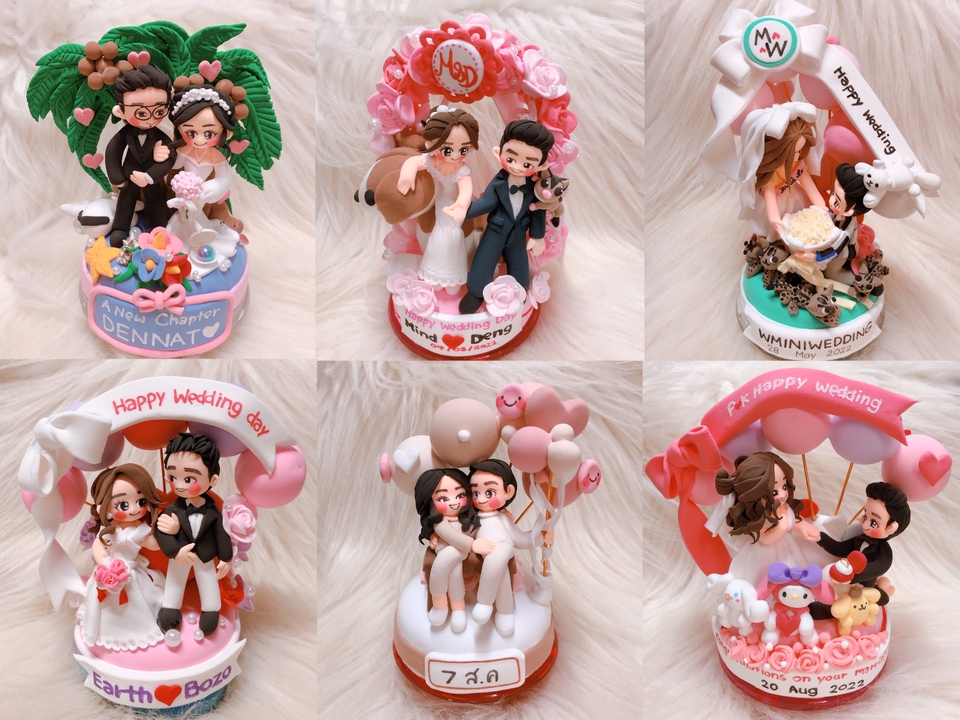 รับทำของขวัญแฮนเมด ของขวัญแต่งงาน คู่รัก น่ารัก  DIY  ตุ๊กตาปั้น