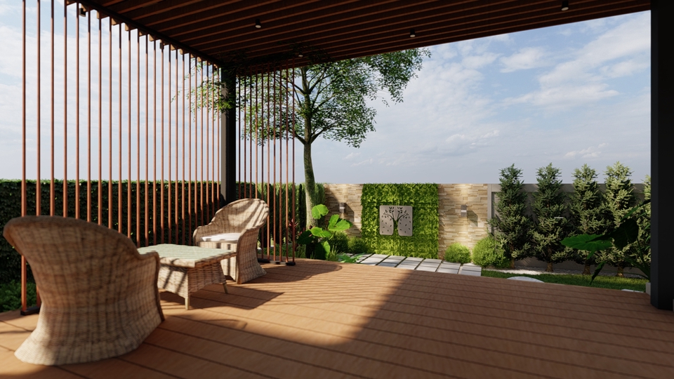 ออกแบบภูมิทัศน์และตกแต่งสวน - Fast Render and Designs Exterior Landscape - 3