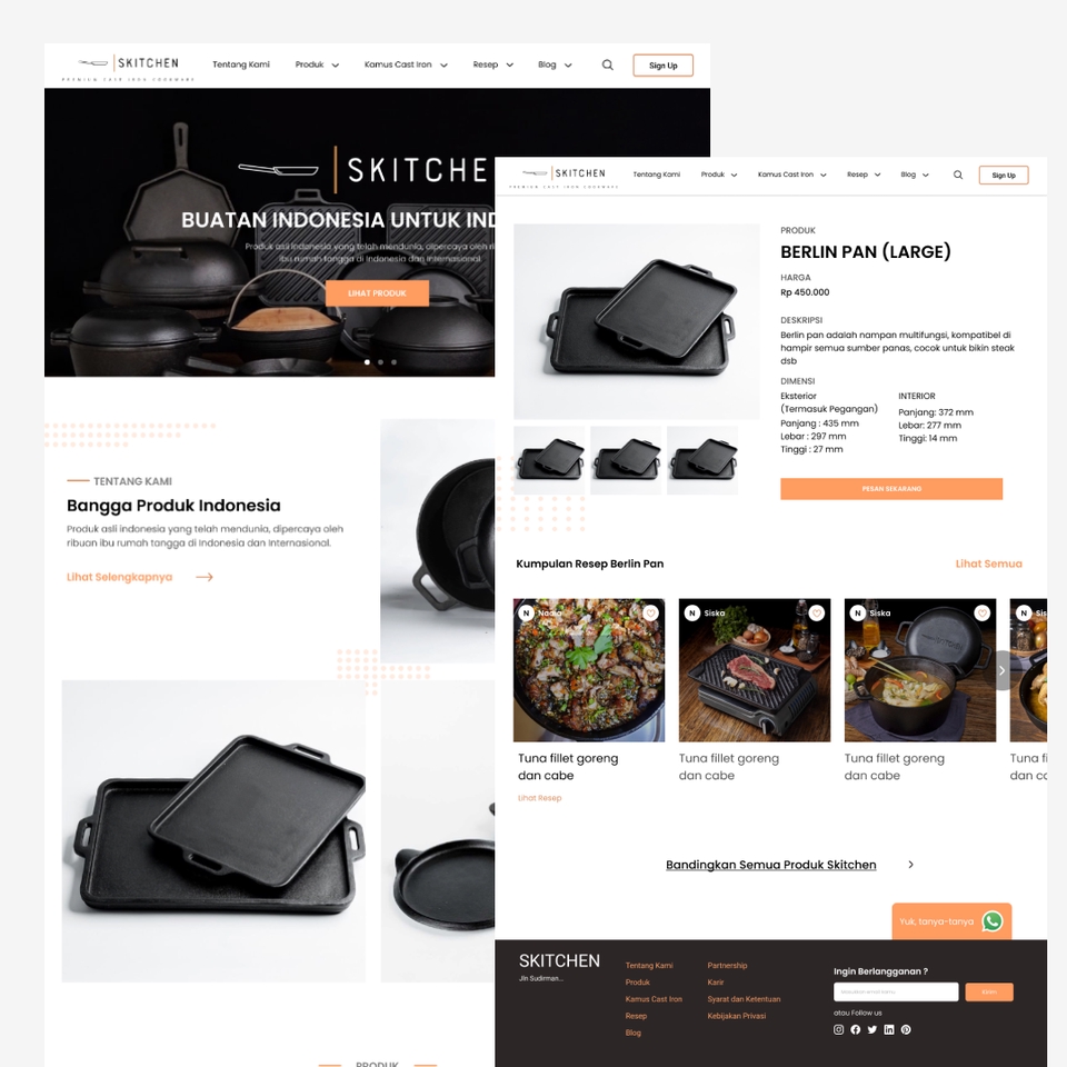 UI & UX Design - Skitchen Landing Page - 3