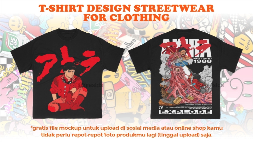 Desain Kaos & Motif - Desain Kaos Tema Streetwear Urban Clothing - 1