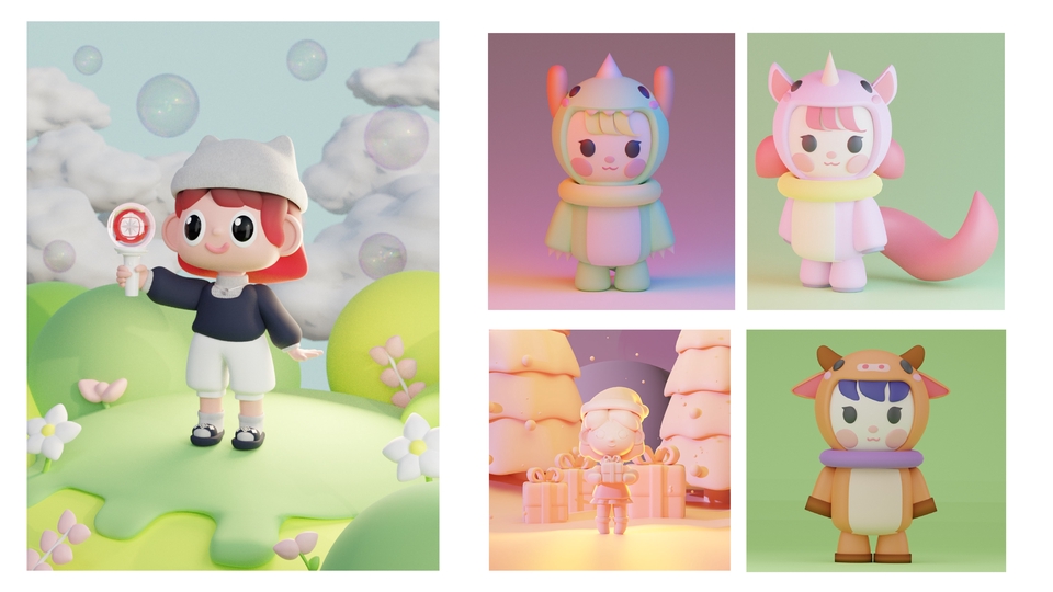 ทำโมเดล 3D - รับทำโมเดลตัวละคร 3d character - 2