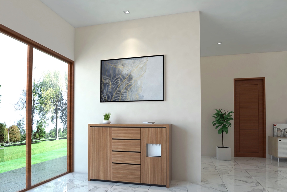 Desain Interior Rumah Minimalis dengan Lemari Kayu 3D